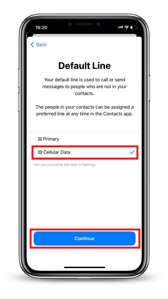 Step 6: Set up Default Line