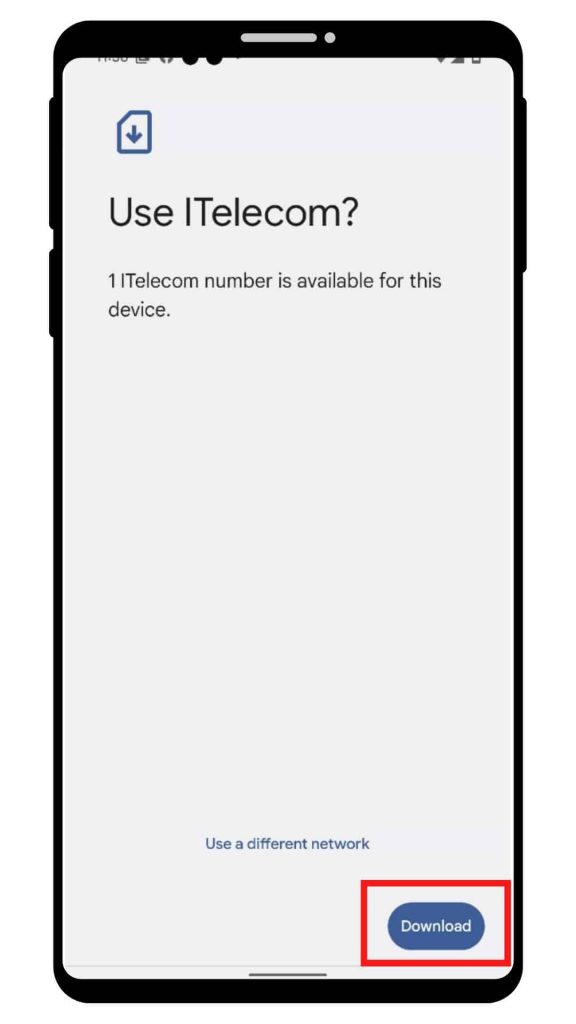 Step 8: Select Download to install eSIM