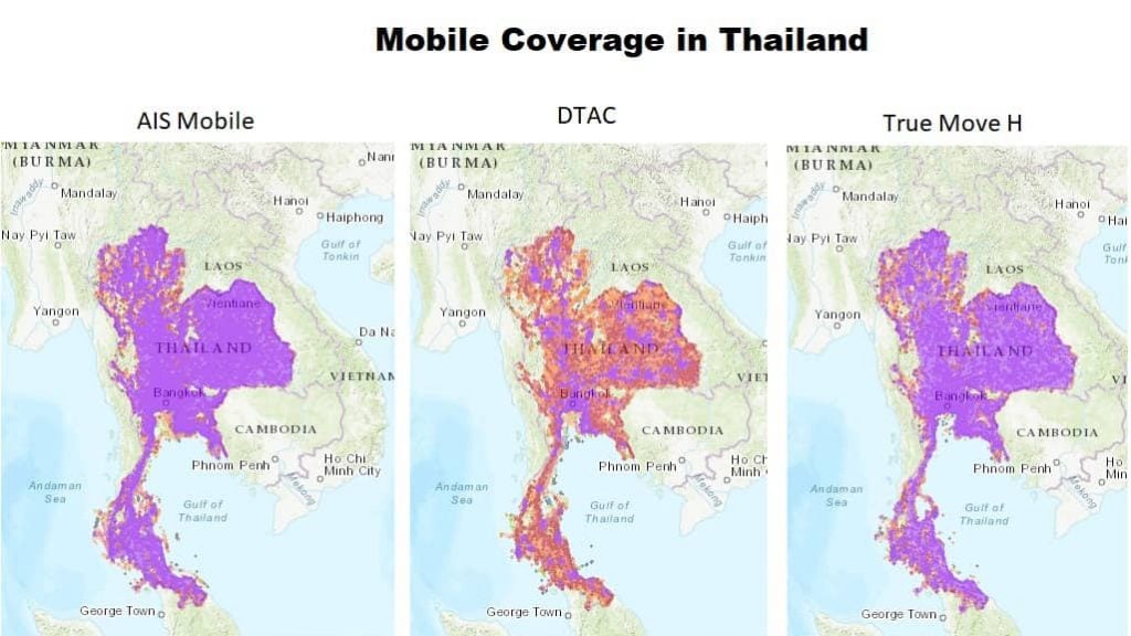 Couverture mobile en Thaïlande - Thai sim et esim