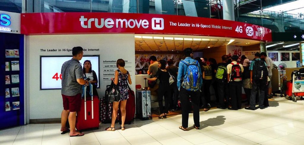 Comptoir TrueMove H à l'aéroport de BKK