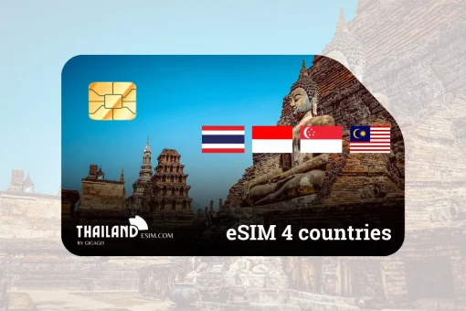 eSIM Singapour Malaisie Indonésie Thaïlande
