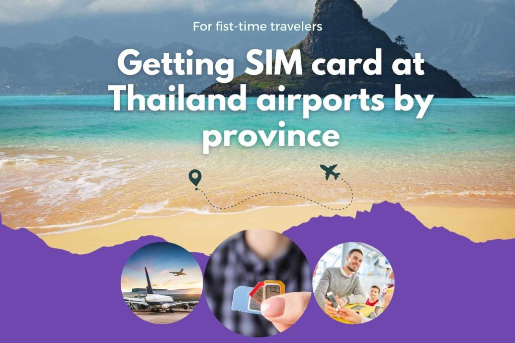 Getting a sim card at Thailand airports by province