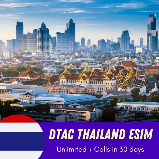 dtac Thailand Unlimited eSIM 30 days