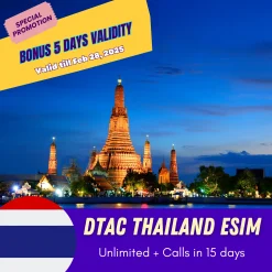 dtac Thailand eSIM unlimited 15 days promotion