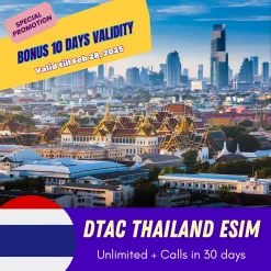 dtac Thailand eSIM unlimited 30 days promote