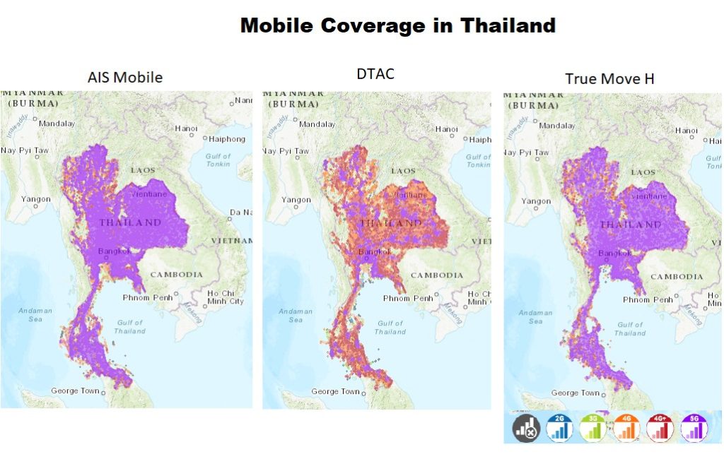 Mobile coverage in Thailand - Thai sim and esim