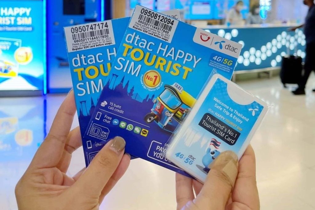 DTAC offers various tourist SIM packages