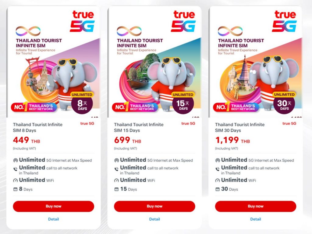 TrueMoveH SIM cards at True Store